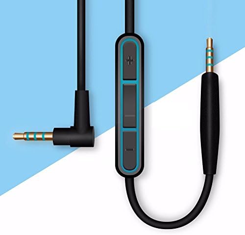 Cactus 1.5m Replacement Audio Cable Cord with Mic for Bose QuietComfort QC25 Headphone - Black