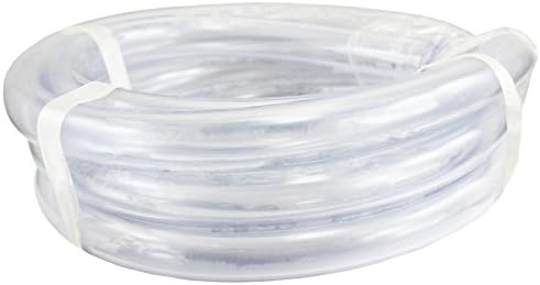 Duda Energy LPpvc056-100ft 100' x 9/16" ID Low Pressure Clear Flexible PVC Tubing Heavy Duty UV Chemical Resistant Vinyl Hose Water Oil