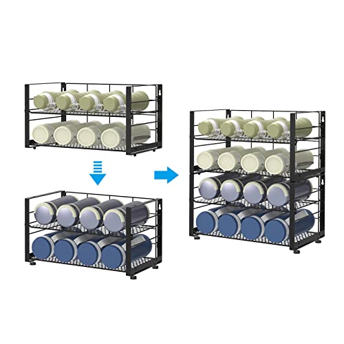 JKsmart Water Bottle Organizer,4Tier WallMounted Adjustable Water