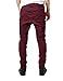 JD Apparel Men's Slim Fit Harem Drop Croptch Joggers M Burgundy