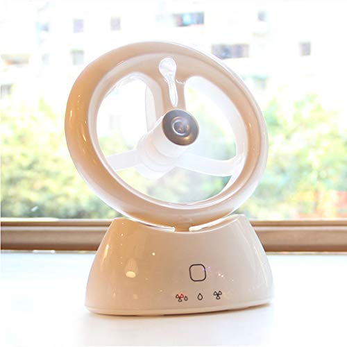 TTbuy Mini Portable Humidifier Handheld USB Mini Misting Cooling Spray Fan Handheld 3 Speeds Personal Desk Table Desktop Fan Outdoor For Office Room Outdoor Household Traveling (White) - Thumbnail 4