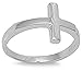 Sterling Silver Women's Sideways Cross Ring Fashion 925 Band 13mm Size 9