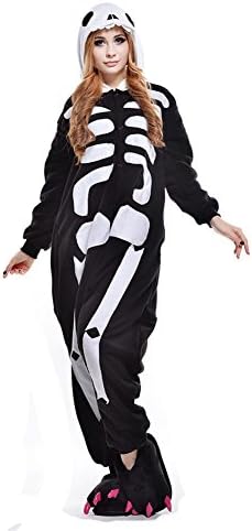 Babibridal Unisex Onesies for Adult Animal Pajamas One Piece Pajamas (L, skull skeleton)