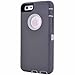 iPhone 6 Plus/6S Plus Case, Maxcury Hybrid Rubber Plastic Impact Defender Rugged Hard Case with Built-in Screen Protector and Belt Clip Holster(Gray/White & Clip)