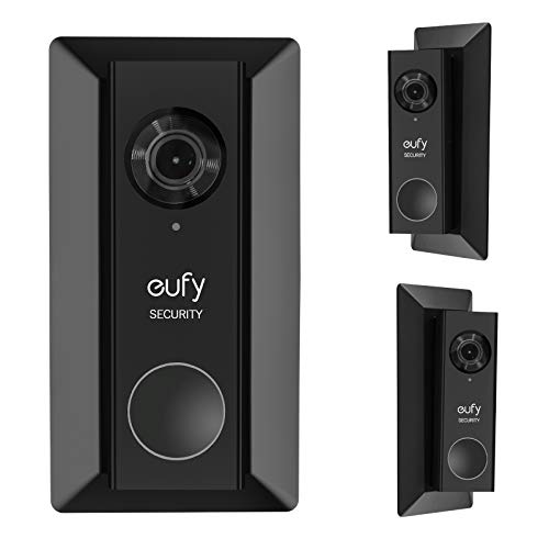 TIUIHU Wall Plate Adjustment Mounting Come with L35°/R35 ° Wedge NOLY for eufy Video Doorbell 2K Resolution(Wire)&eufy Video Doorbell HD 1080-Grade Resolution(1-Pack,Black)