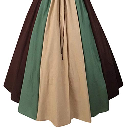 Napoo Women's Medieval Renaissance Costume Cosplay Over Dress Victorian Ball Gowns Plus Size Vintage Irish Long Dress