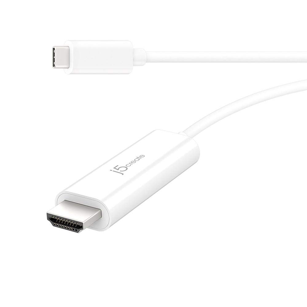 j5create USB C to HDMI Cable 1.5M, 4K@60Hz, 2K@120Hz, 1080P@144Hz, Thunderbolt 3/4 Type C to HDMI Cable Compatible with iPhone 15 Series, MacBook, iPad, Surface, Galaxy S23/S22/S21 (JCC153)