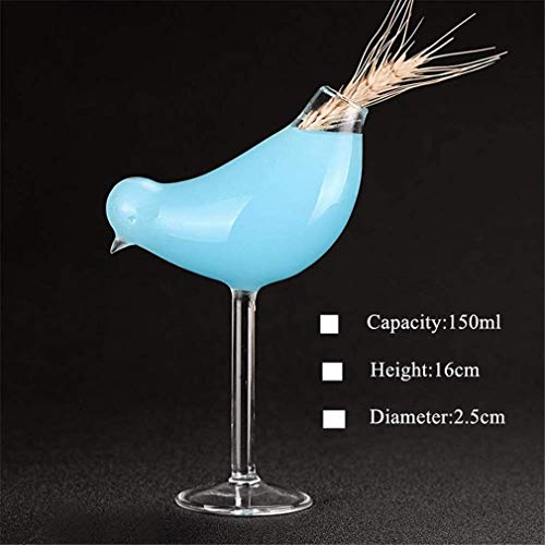 SYZHIWUJIA Cocktailglas, kreativer Vogeldesign Cocktailglas Individualität Glas Becher, Bleifreies kristallklares Glas… – Bild 4