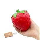 Jumbo Slow Rising Squishies Charms Kawaii Squishies Cream Scented Toys For Kids and Adults (Red Strawberry)