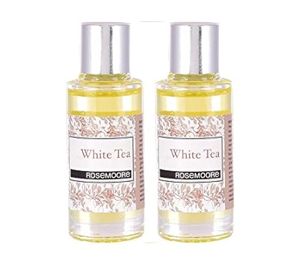Rosemoore Pure Scented Oil White Tea 15ml Each - Can Be Used in Oil Burner and Electric Diffuser (Pack of 2)