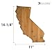 Totally Bamboo 20-7962CA California State Shaped Bamboo Serving and Cutting Board