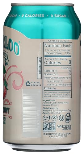 WATERLOO SPARKLING WATER GUAVA BERRY SPARKLING WATER SINGLE, 12 FZ