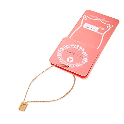1000pcs Hang Tag Fasteners String 7 Inch Hemp Twine Snap Lock Pin Security Loop Fastener Hook Ties Easy and Fast to Attach - Thumbnail 3