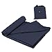 Cotton Sleeping Bag Liner Travel and Camping Sheet Lightweight Warm Roomy Compact Sleep Bag And Sack with Pillow Cover Soft for Hotel, Youth Hostels, Picnic,Hiking,Climbing 82.7 X 45 Inch,Dark Blue