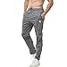 Gerlobal Men's Joggers Sweatpants Workout Running Gym Pants with Zipper Pockets