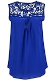 Carprinass Women's Sleeveless Hollow Out Chiffon Plus Size Lace Crochet Top Shirt