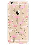iPhone 6/6s case, Geekmart Clear Soft TPU Printed Protective Cover Case 4.7 inch (Flamingo)