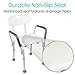 Vive Shower Chair with Arms & Back - Small, Narrow, Medical, Universal Bath Tub Transfer Bench - Safe Adjustable Handicap Stool for Inside Bathtub, Bathroom - Rotating Safety Sliding