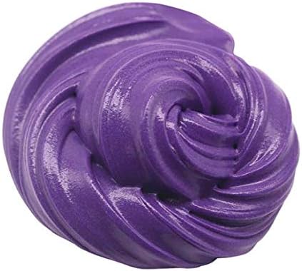 Pink Fluffy Slime Stress Relief Clay for Kids and Adults, Super Soft and Non-Sticky DIY (Purple)