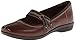 Clarks Women's Haydn Maize Mary Jane Flat, Brown Leather, 7.5 M US