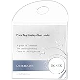 ECKEK 10 Pack Label Holder Price Tag Displays Sign Holder Data Card Holder Ads Display Stand for Retail Store Clothing Price Tag (S 60*60*30mm/2.36*2.36*1.18inches)