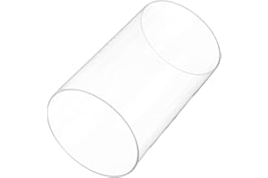 Rebower 6" Clear Plastic Rigid Pipe 125mm ID x 130mm OD (5" ID x 5 1/8" OD) Acrylic Round Polycarbonate Tubing, [for Plumbing, Hydraulics, Aquarium]