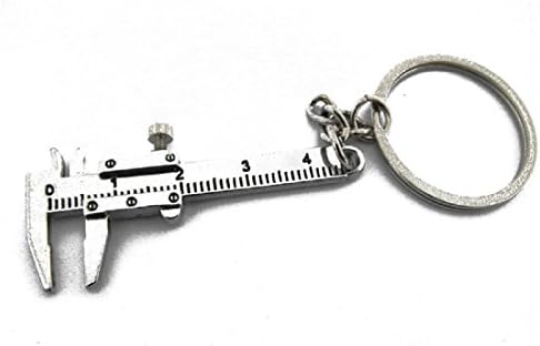 Key Pendant,Leegor Metal Movable Vernier Caliper Ruler Model Keychain Key Chain Keyring Keyfob Tool Gift