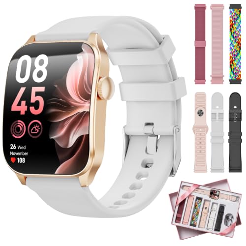 Reloj Inteligente Mujer, 7 Correas Regalo, 1,91" Pantalla Curva Smartwatch