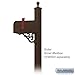 Salsbury Industries 4845BRZ Decorative Victorian Mailbox Post