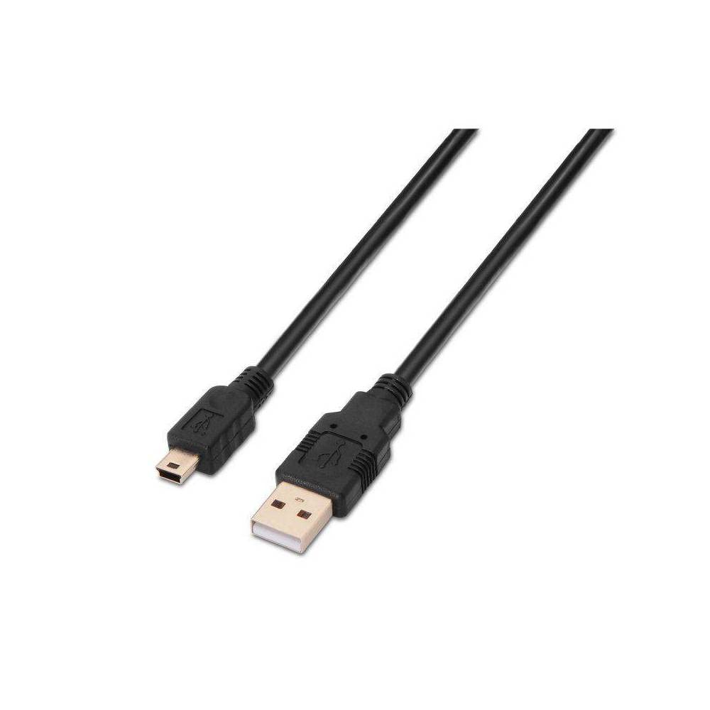 AISENS A101 – 0023 – 0.5 m USB 2.0 Cable for Mobile Phones and Digital Cameras, Black