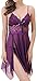 Queen M Pretty Pajama Sexy Lingerie Sling Erotic Transparent Underwear for Sex Flirt (XX-Large, Purple)