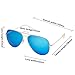MT.MIT Classic Retro Aviator Style Polarized Sunglasses 100% UV Protection(Blue)