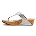 FitFlop Women's The Skinny Flip Flop, Silver, 7 M US