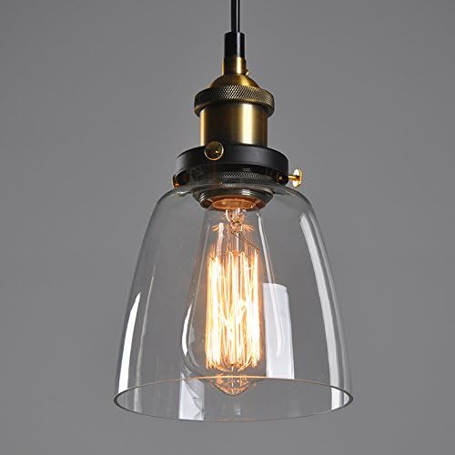 Vintage Ceiling Light Retro Pendant Light Old Fashioned Curved Design Clear Lens E27 Modern Hanging Ceiling Light 60w Halogen Bulb Amazon Co Uk Lighting