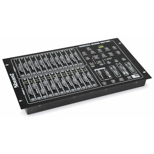 Beamz Dmx24 – Contrôleur Dmx, 24 Canaux, 48 Programmes, Affichage Led, Microphone Intégré, Idéal Dj Professionnels