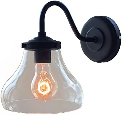 WestMenLights 10011001 Bell Glass Curved Arm Single Light Wall Sconce