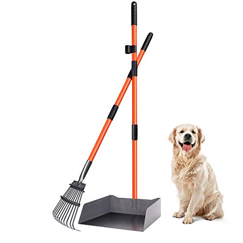 TNELTUEB Extra Large Pooper Scooper, Pet Poop Tray and Rake with