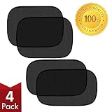 Pulaisen Car Window Shade - Sunshade for Car Side Window Clings - 80GSM UPF50+ Blocks Over 99% of Harmful UV Rays - Baby Side Window Car Sun Shades 20"x 12" and 19"x 14" (20"x12"&19"x14")