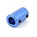 uxcell - a15102700ux1220 8mm to 10mm Bore Rigid Coupling Set Screw L25XD16 Aluminum Alloy,Shaft Coupler Connector,Motor Accessories,Navy Blue