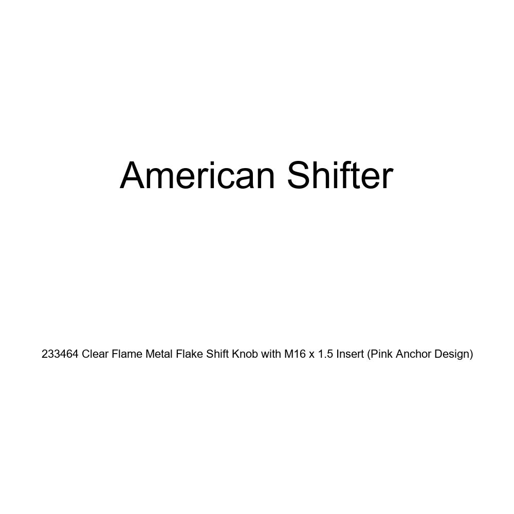American Shifter 233464 Clear Flame Metal Flake Shift Knob With M16 X 1 5 Insert Pink Anchor Design Shift Boots Knobs Knobs