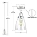 Linea di Liara Fiorentino Large Glass Pendant Light Fixture Modern Farmhouse Bell Shaped Kitchen Pendant Lighting Over Island Polished Chrome Pendant Light Shade Over Sink Lighting Fixtures, UL Listed