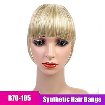 Amazon Com 2 Style Synthetic Bangs Short Straight Neat Bangs
