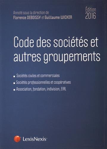 Code des sociétés et autres groupements, 2016