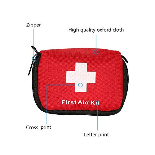 Multifunction 35Pcs First Aid Kit Outdoor Emergency Kit Bag Small First Aid Portable Travel Bag Medical Essentials Perfect for Home Camping Office Hiking Large Capacity (Color : Red, Size : M)