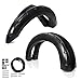 ECOTRIC Wheel Fender Flares for 1999-2007 Ford F250 F350 ABS Wheel Protector Protection Guards Cover - Pocket Rivet Style with Hardware Kit- Black Polyproplylene Surface Finish