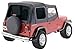 Rampage Products 99435 Factory Replacement Soft Top for 1988-1995 Jeep Wrangler YJ with Door Skins, Black Diamond w/Tint Windows