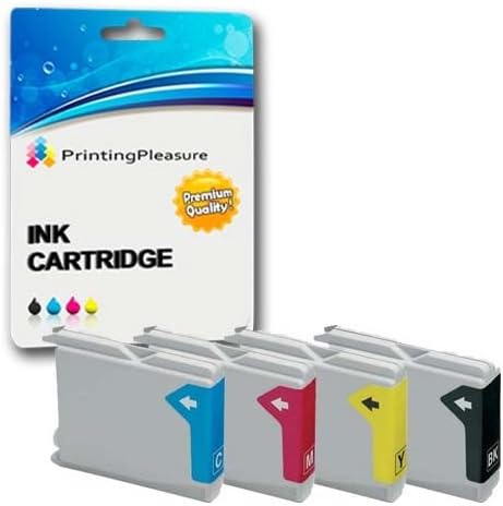 Printing Pleasure 4pk Ink Cartridges for Brother DCP MFC Fax LC1000 LC970