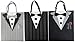 MyGift Decorative Gift Bags and Tissue with Tuxedo Design for Groomsmen, Birthday, Anniversary, Set of 3