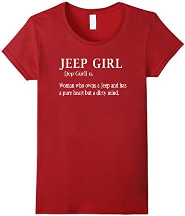 Women's Jeep Girl Funny Shirt For Woman Medium Cranberry