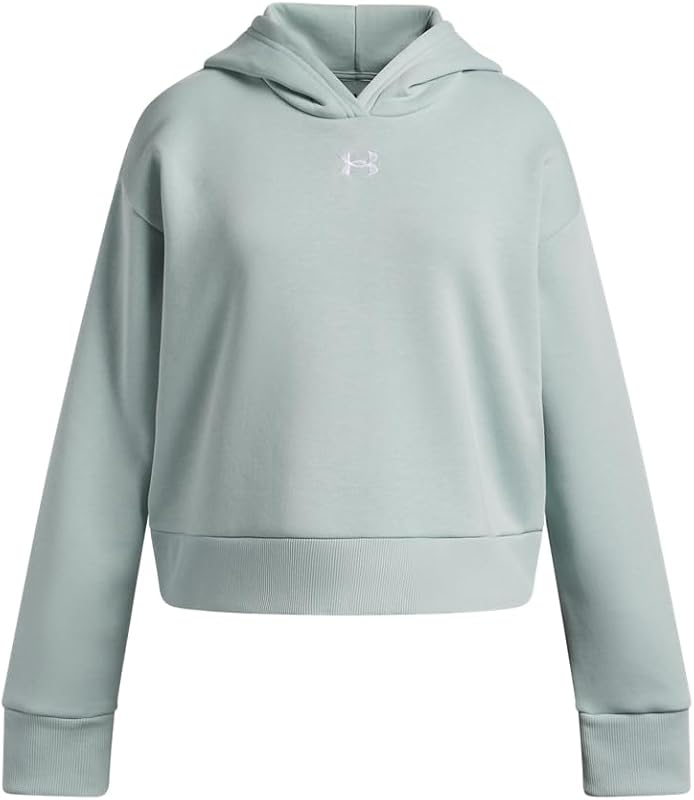 UA Rival - Hoodie Forrado a Fleece, Azul/Branco Esmaltado - YSM, Azul Esmaltado/Branco, 68